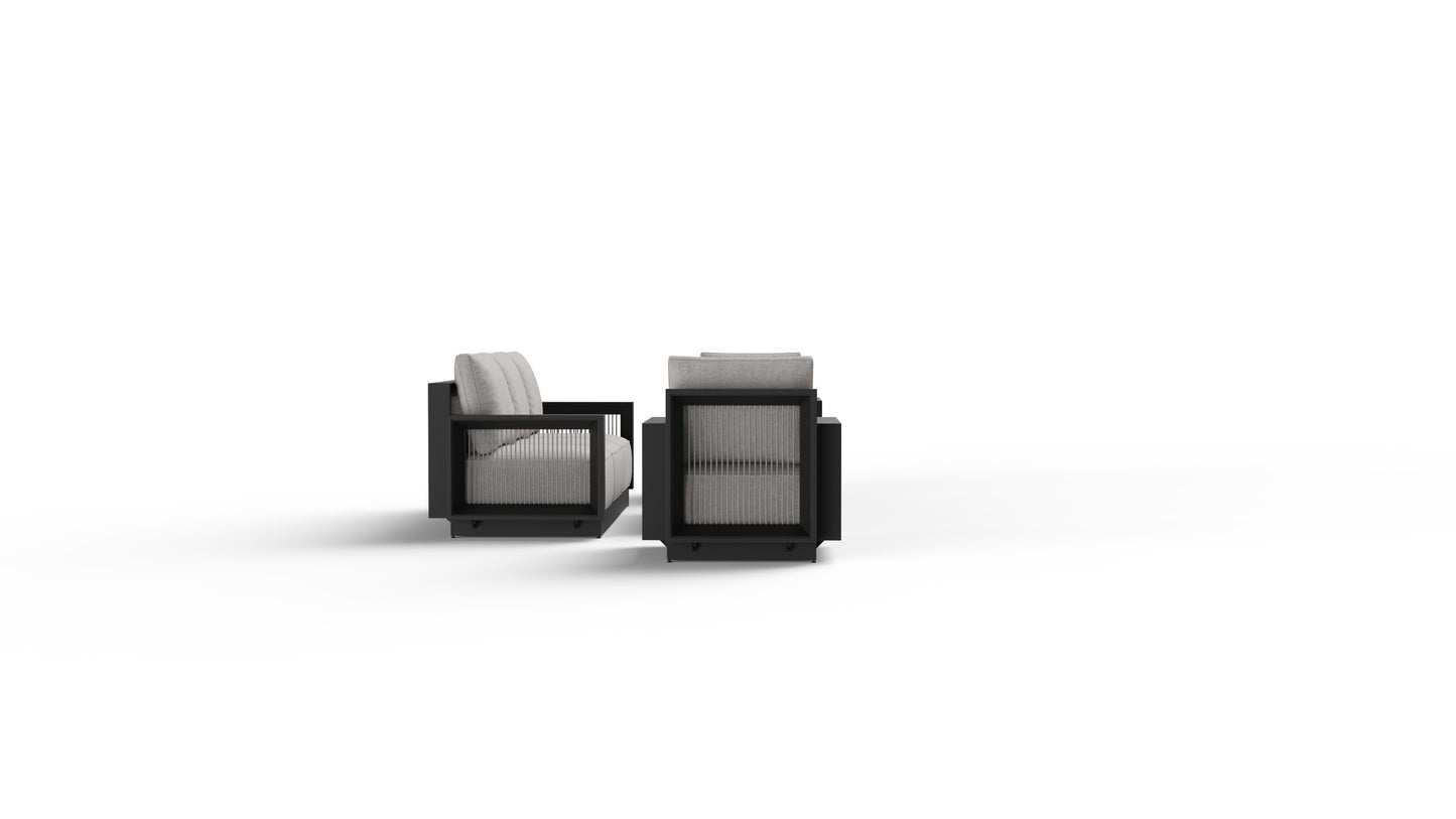 Verona 5 Seat Aluminium Lounge Set