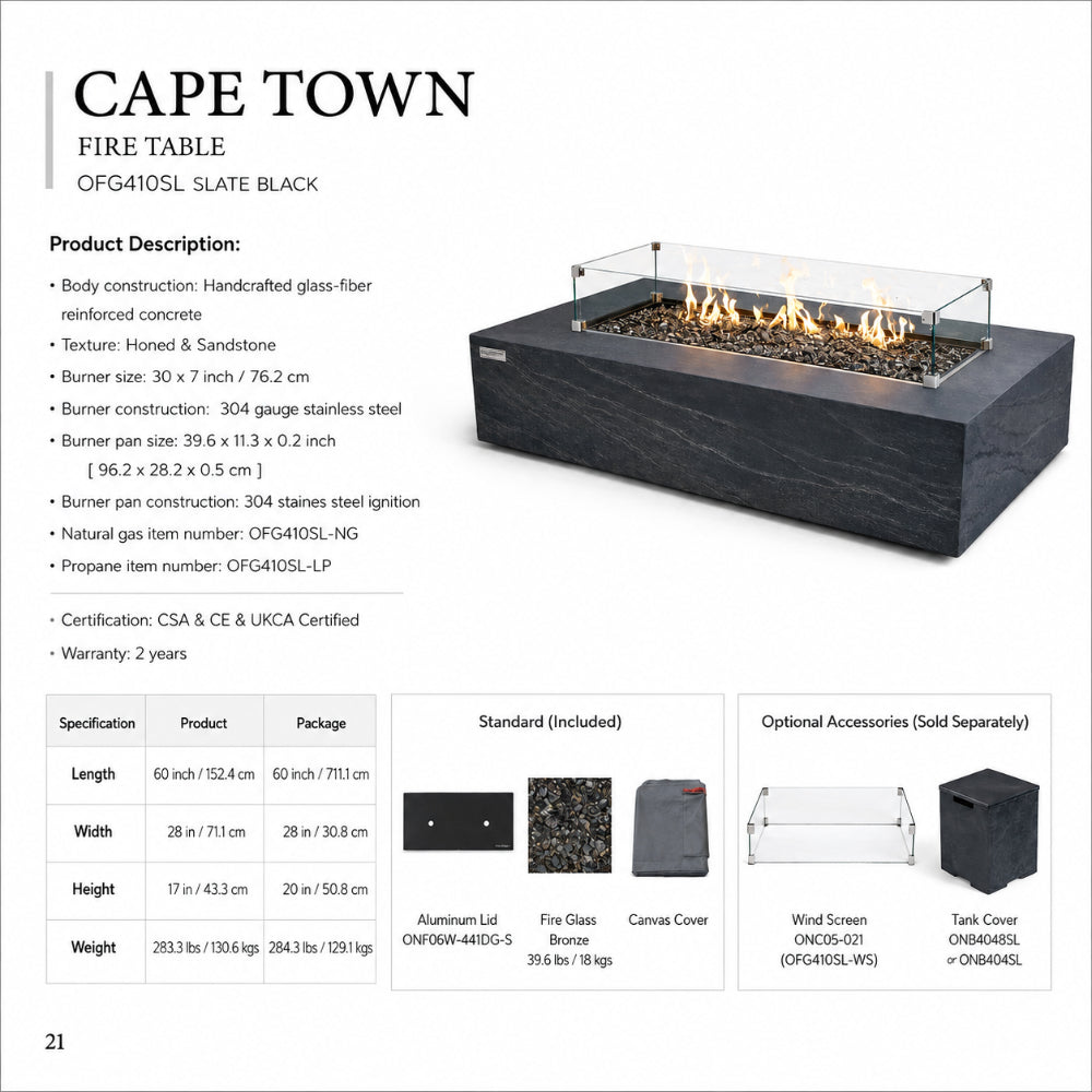 Cape Town Fire Table