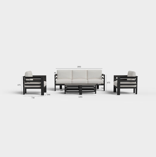 Andros 5 Seat Lounge Set