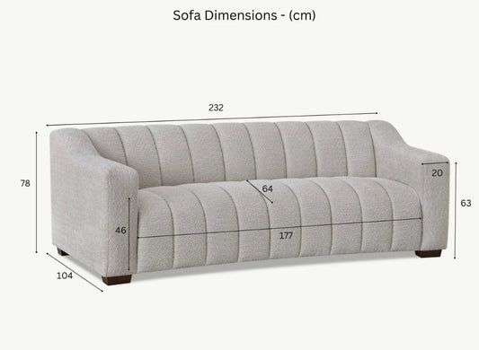 Astoria 3 Seat Boucle Cream