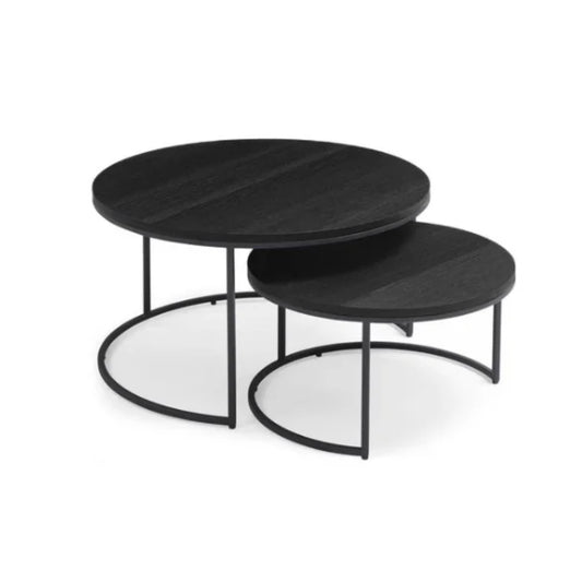 Wheel Coffee Table - Large - Black Oak