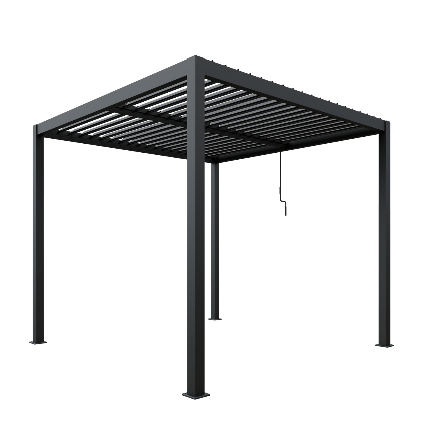 Last Remaining: 4 x 3m Aluminium Pergola with 3 Pull Down Screens & LED Lights