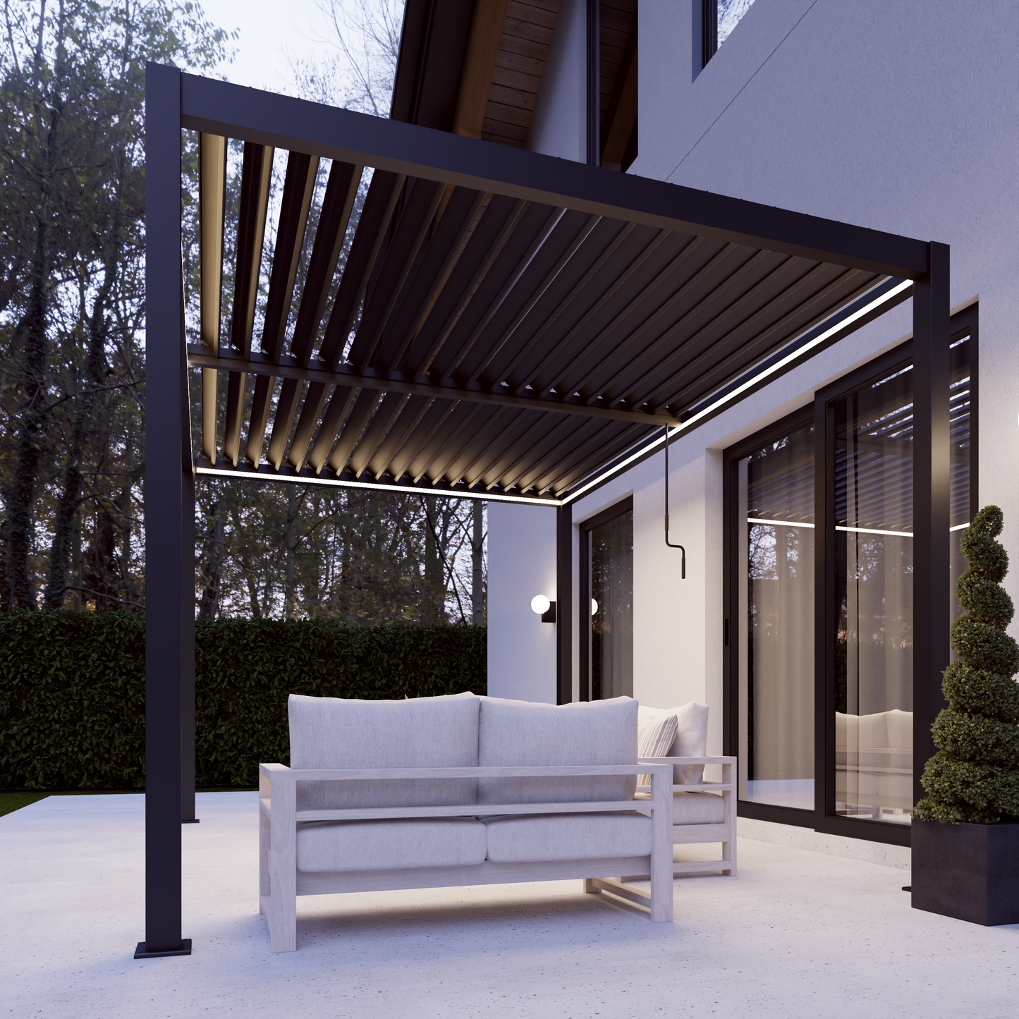 Rhea 4 x 3m Pergola - LED Included