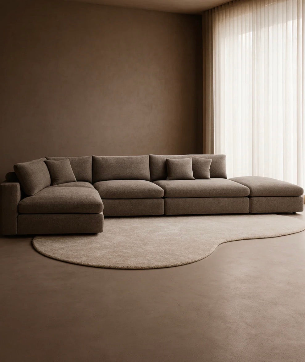 Blanco 5 Piece Modular Sofa - Charcoal