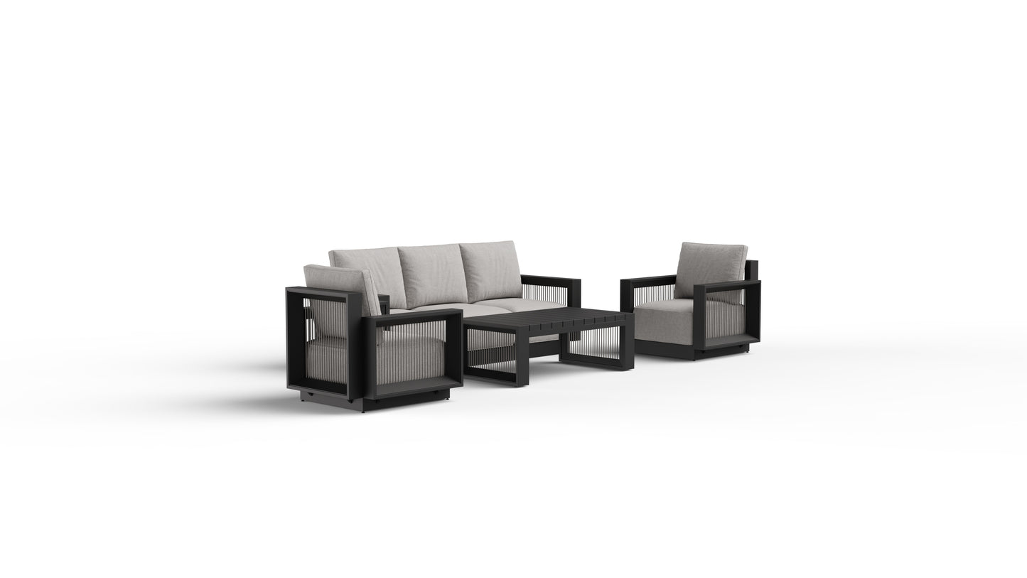 Verona 5 Seat Aluminium Lounge Set