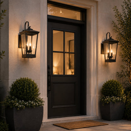 The Ashbourne Triple Outdoor Wall Lantern