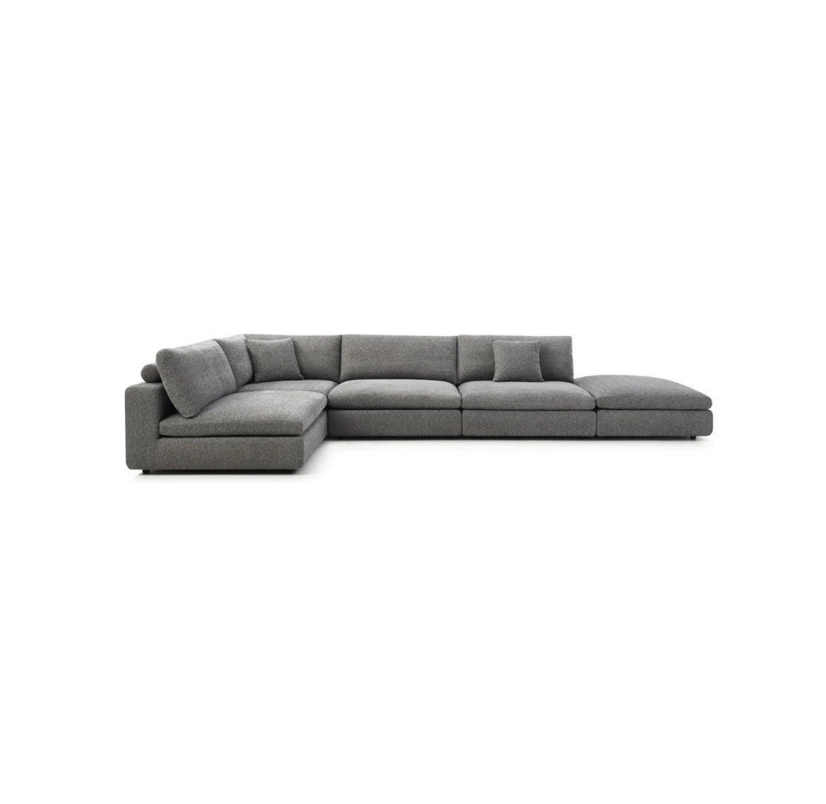 Blanco 5 Piece Modular Sofa - Charcoal