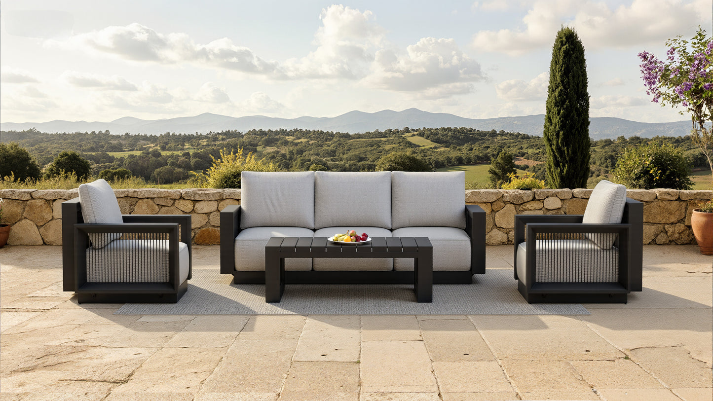 Verona 5 Seat Aluminium Lounge Set