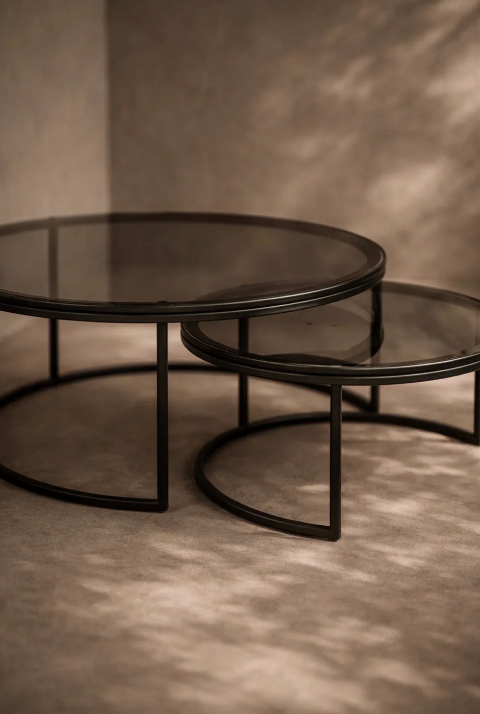 Wheel Coffee Table - Large - Glass