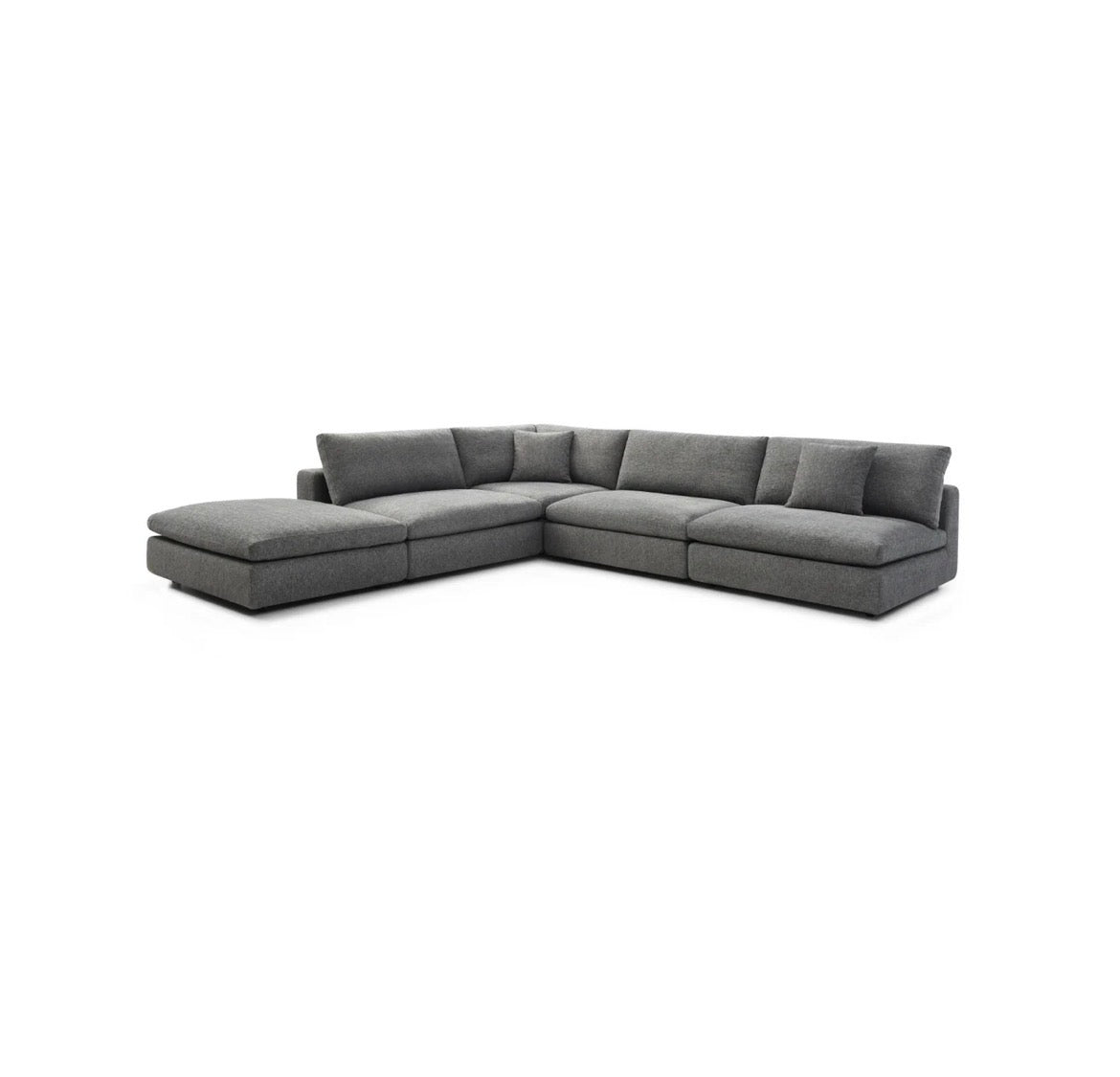 Blanco 5 Piece Modular Sofa - Charcoal