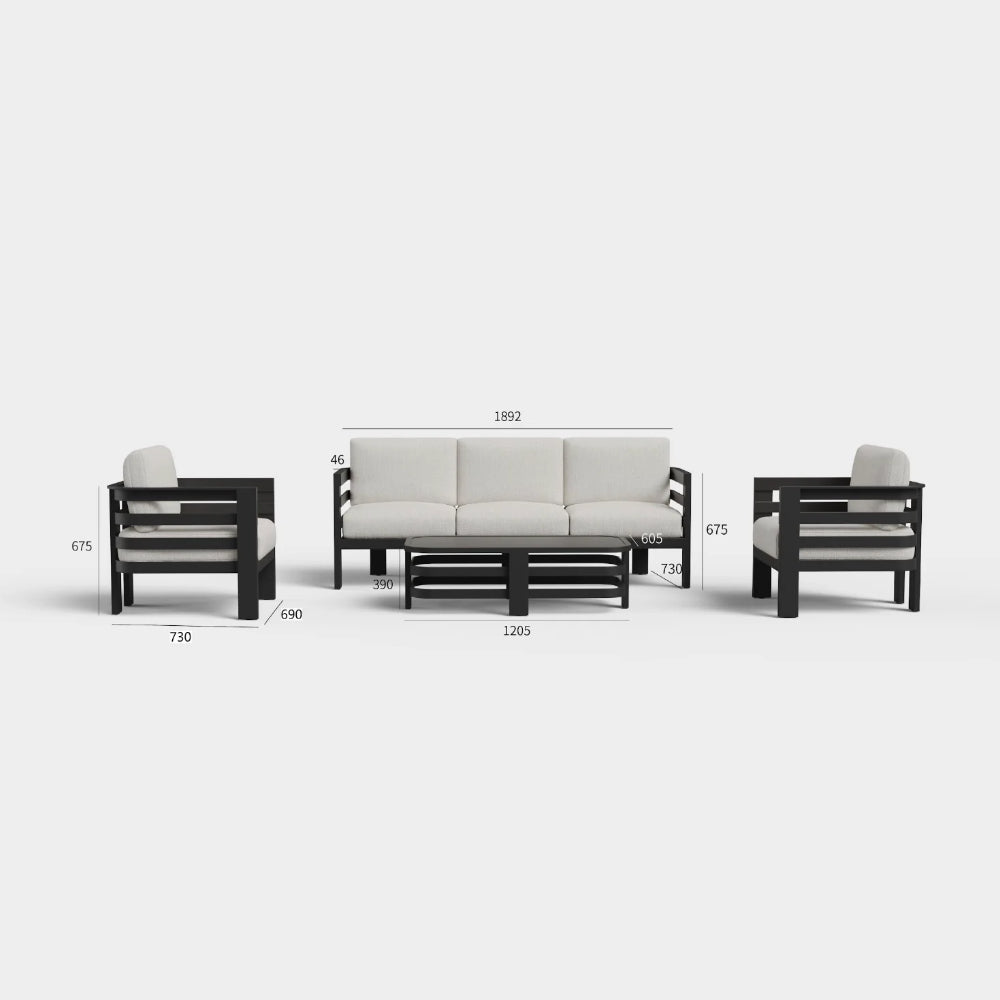 Andros 5 Seat Lounge Set