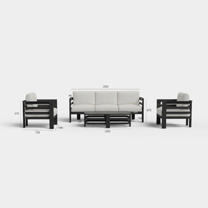 Andros 5 Seat Lounge Set