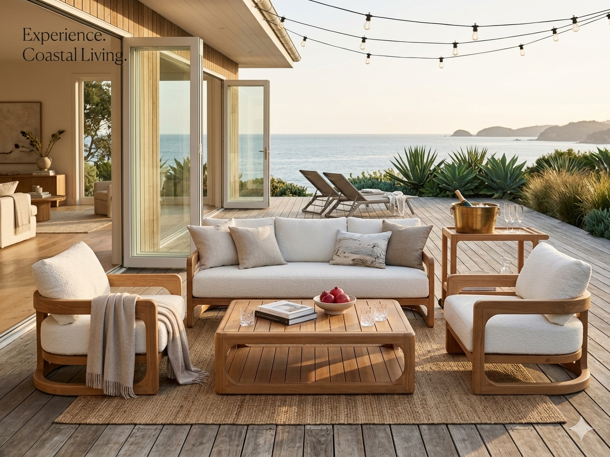 The Montauk Teak Lounge Set | Free Cover