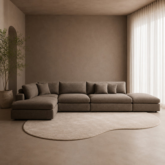Blanco 5 Piece Modular Sofa - Charcoal