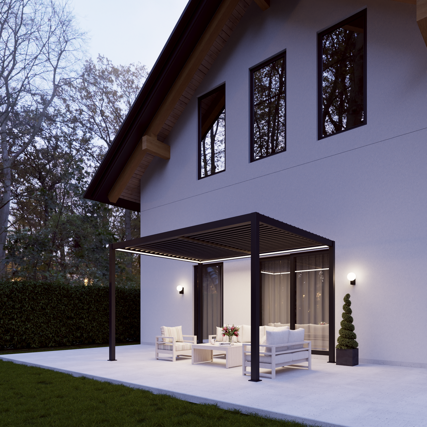 Rhea 4 x 3m Pergola - LED Included