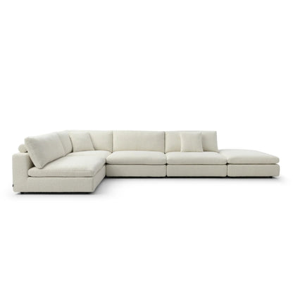 Blanco 5 Piece Modular Sofa - Chex Polar Bouclé