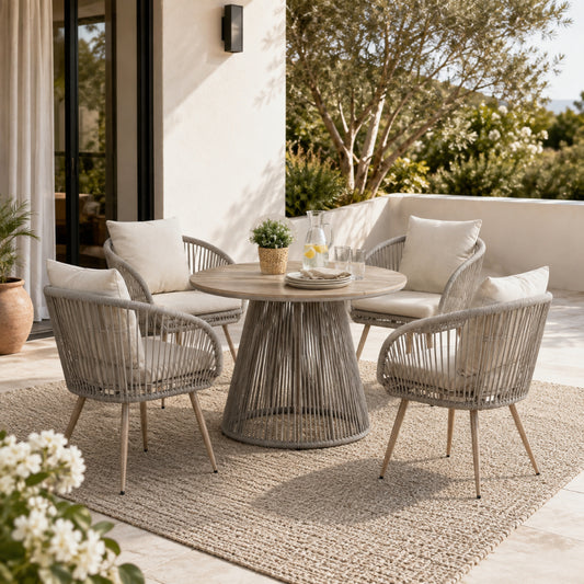 Cove Outdoor Dining Set - Natural - 4 Seater