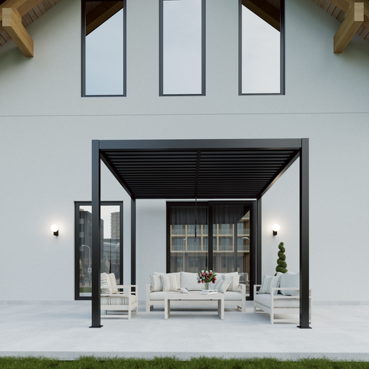 3 x 3m Aluminium Pergola - LED Lights