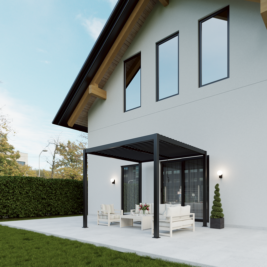 3 x 3m Aluminium Pergola - LED Lights