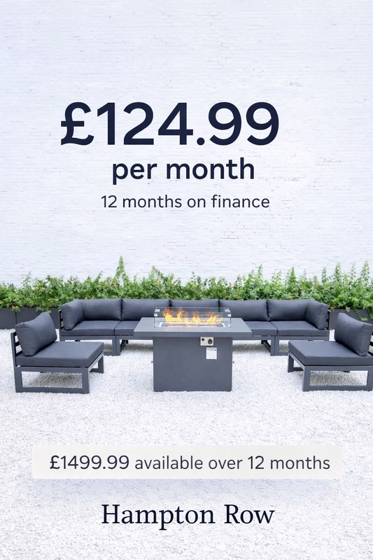 7 Seat Aluminium Set & Fire Pit Table