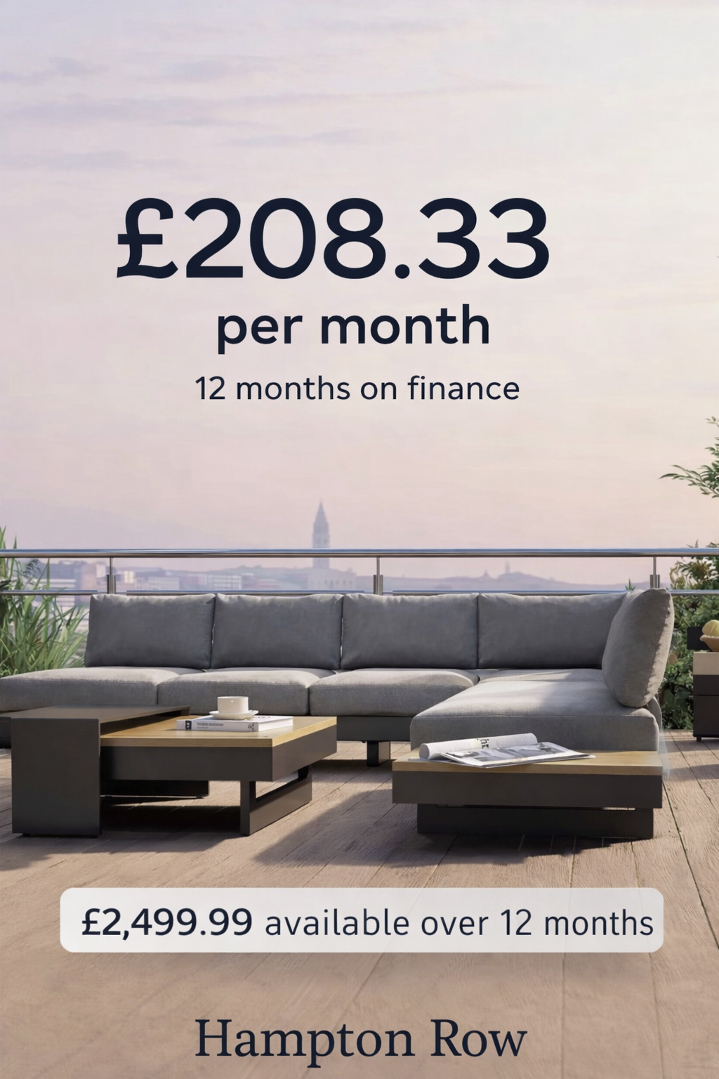 The Solis 6 Seat Modular Set & Coffee Table | Perfect for Entertaining