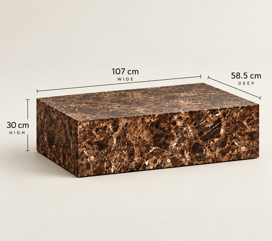 Sutton Coffee Table | Brown Marble Effect