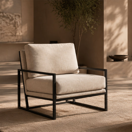 Newell Lounge Chair - Avery Velour Cream