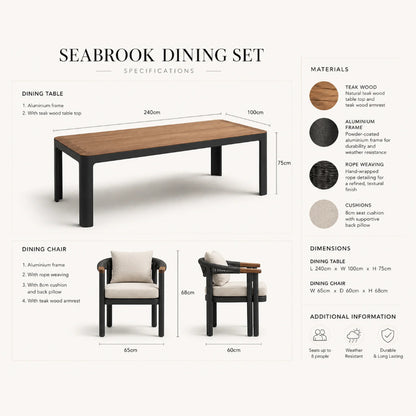 Seabrook Dining Set - 6 Seat
