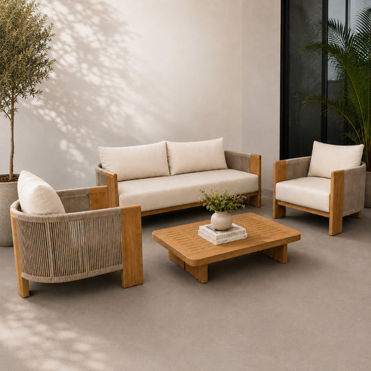 The Teak & Rope Lounge Set
