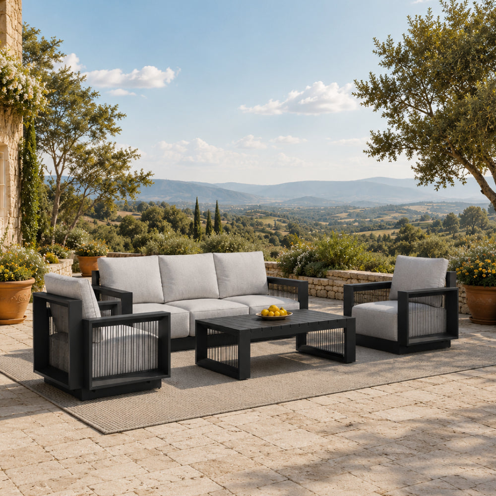Verona 5 Seat Aluminium Lounge Set